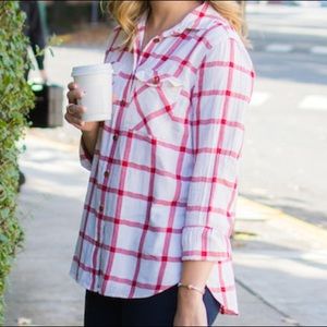 JCREW VINTAGE PLAID BUTTON UP